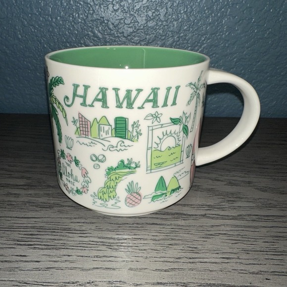 Starbucks Hawaii Been There Series Collection 14oz Ceramic Coffee Mug EUC